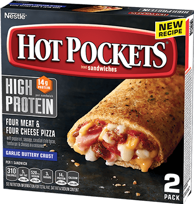 Four Meat &amp - High Protein Hot Pocket (516x516), Png Download