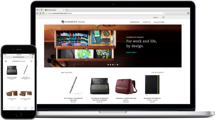 Evernote-market - Operating System (1000x400), Png Download