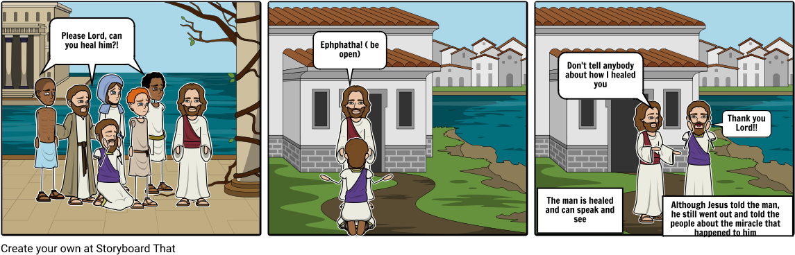 Jesus Heals The Deaf And The Mute - Jesus (1164x385), Png Download