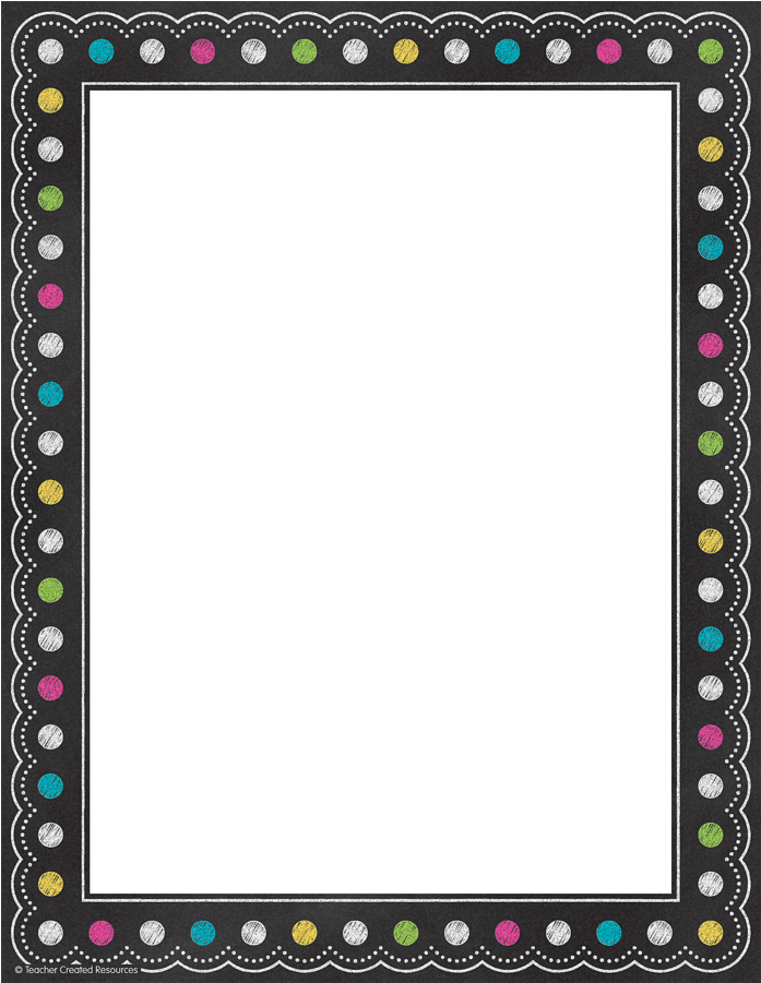 Tcr5837 Chalkboard Brights Computer Paper Image - Chalkboard Brights Border (900x900), Png Download