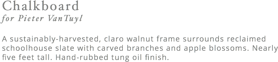 Chalkboard For Pieter Vantuyl A Sustainably-harvested, - Recette De L Amour (966x358), Png Download