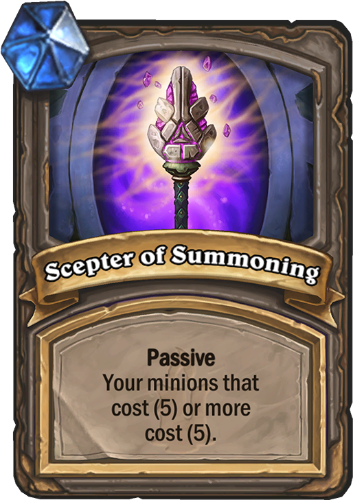 Scepter Of Summoning Card - Scepter Of Summoning Hearthstone (567x811), Png Download