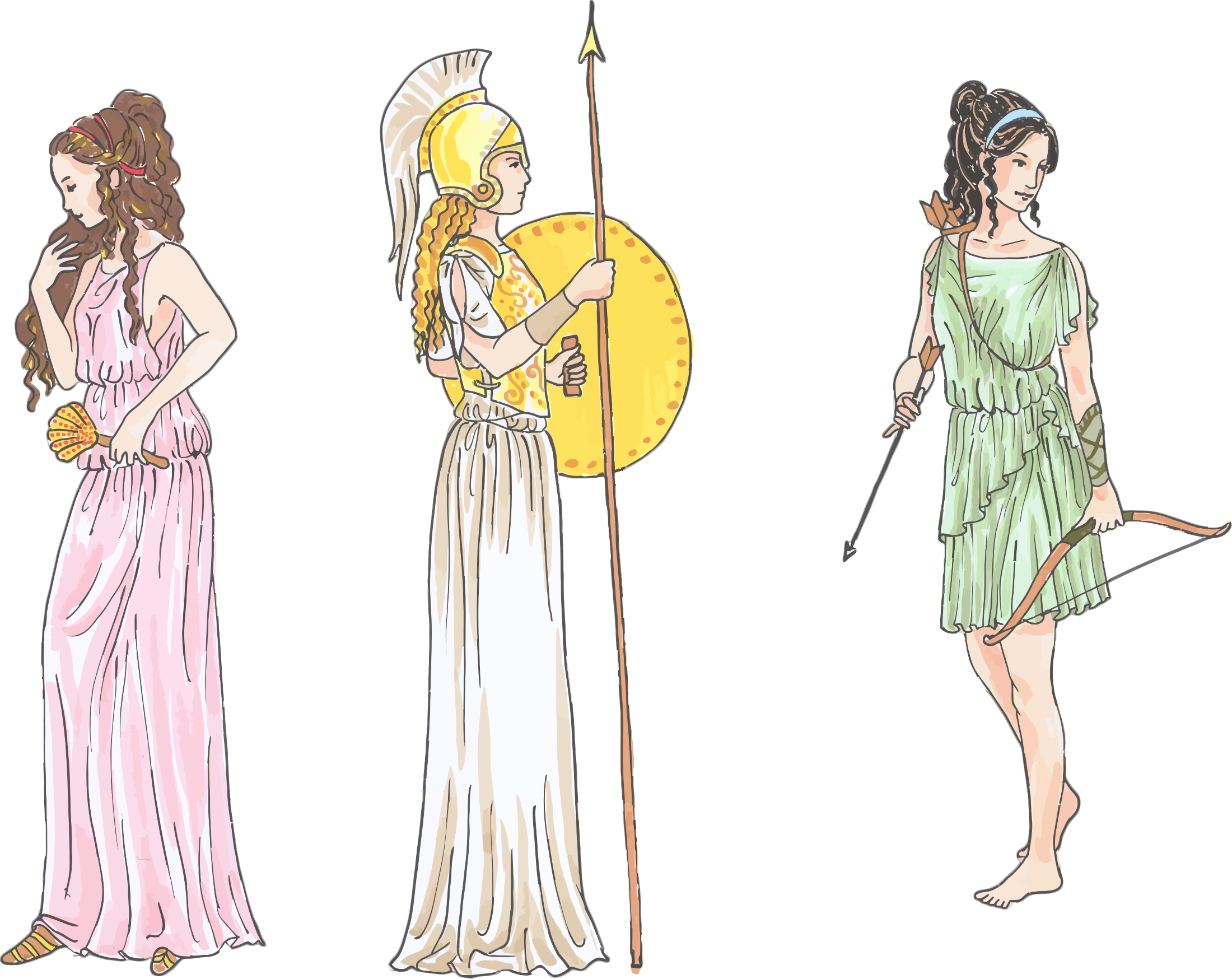 Artemis Hera Greek Mythology Goddess Zeus - Greek Mythology Artemis Costume (944x750), Png Download