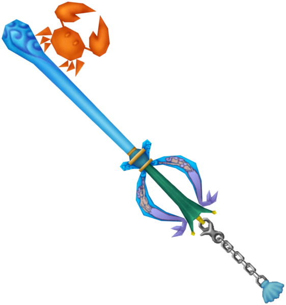 Crabclaw - Kingdom Hearts Atlantica Keyblade (562x600), Png Download