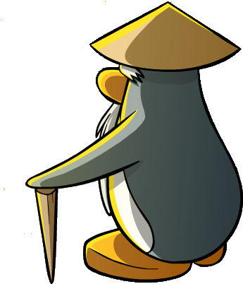 Sun Sensei Woah - Club Penguin Sensei (363x424), Png Download