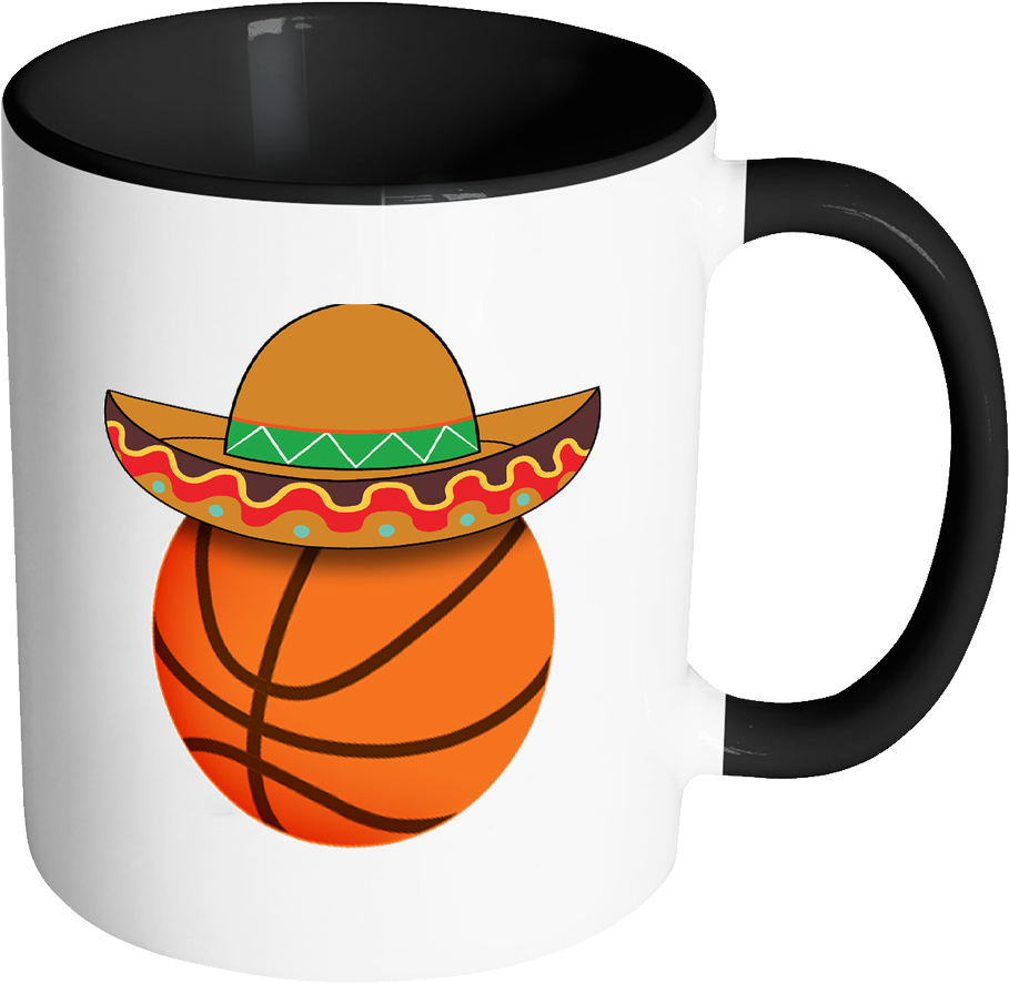 Funny Basketball Mexican Sports - Mug (1024x1024), Png Download