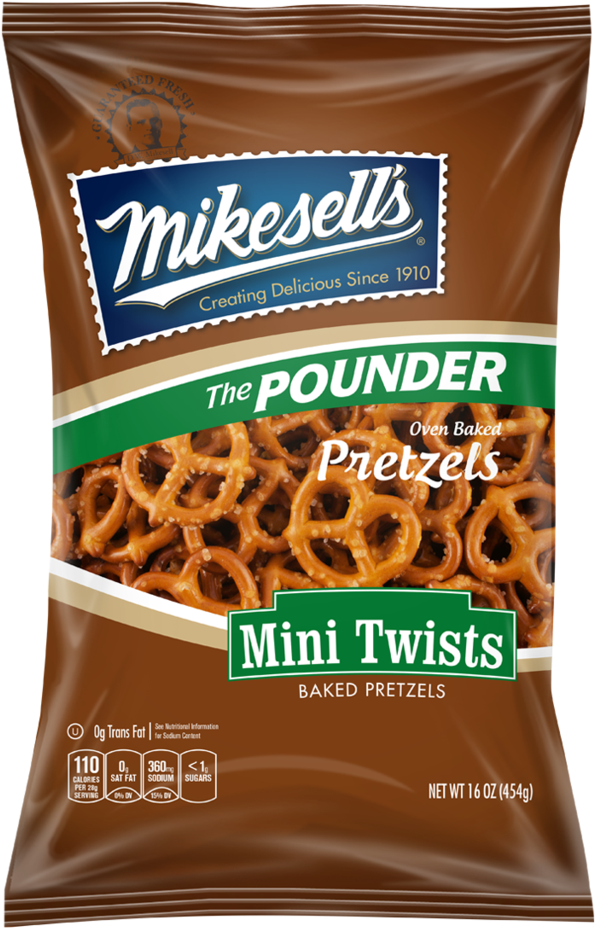 Mini Twist Pretzels - Mikesell's Salted Caramel Puffcorn Delites, 5.5 Oz (1024x1024), Png Download