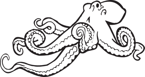 Watch Out On Pinterest Octopus Drawing Art And Kraken - Octopus Clipart (570x304), Png Download