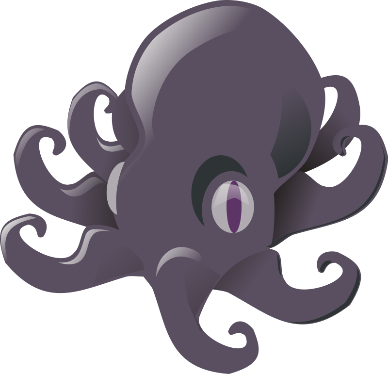 Free Giant Monster Clip Art Ink Pinterest - Octopus Purple Clipart (800x771), Png Download