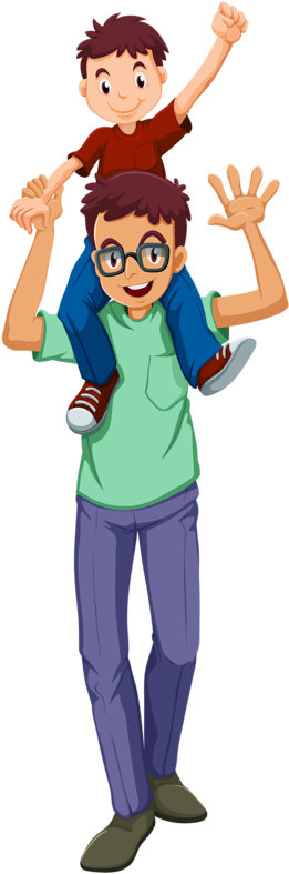 Daddy's Glasses - Daddy And Son Png (280x800), Png Download