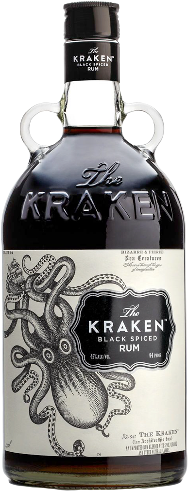 The Kraken Black Spiced Rum - Kraken Black Spiced Rum 94 Proof (419x1024), Png Download
