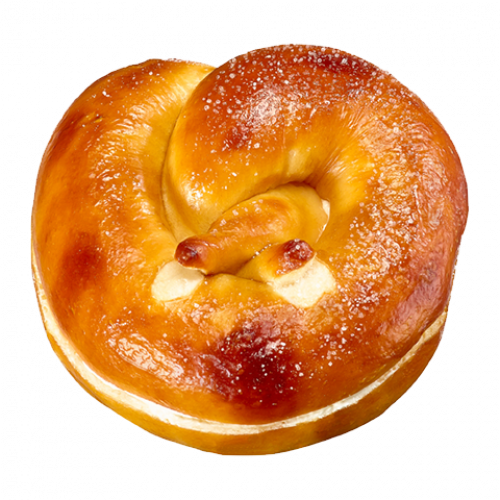 Buttered Soft Pretzel - Bun (500x500), Png Download