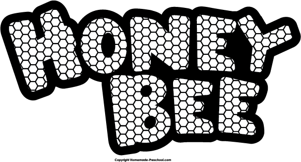 Honey Bee Comb Bw 607×328 Pixels - Honey Bees Clip Art (607x328), Png Download