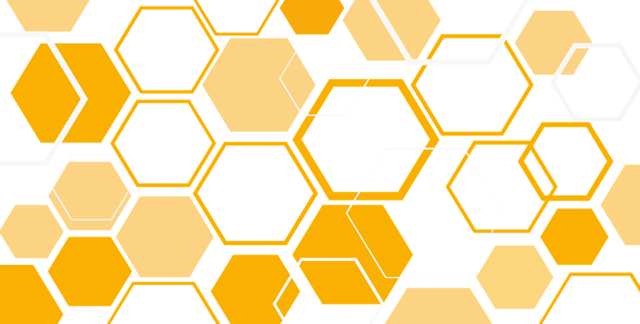 Download Free Bee Template Ppt Clipart Bee Microsoft - Background Yellow Vector Png (900x456), Png Download