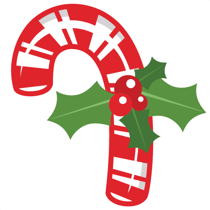 Candy Cane Svg Scrapbook Cut File Cute Clipart Files - Cute Candy Cane Clipart (432x432), Png Download