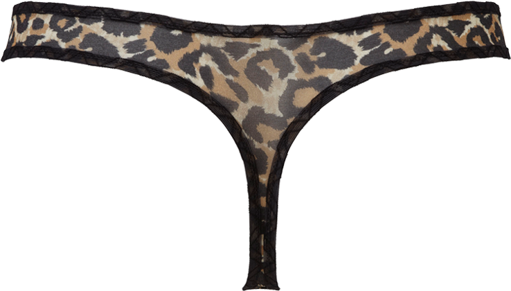 Glossies Leopard Thong Rear Shot - Gossard Glossies Sheer Bra Womens 6271 (800x1000), Png Download