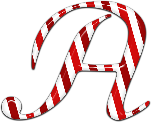 Alphabet A Letter Candycane Candy 1488189 - Illustration (2000x2000), Png Download