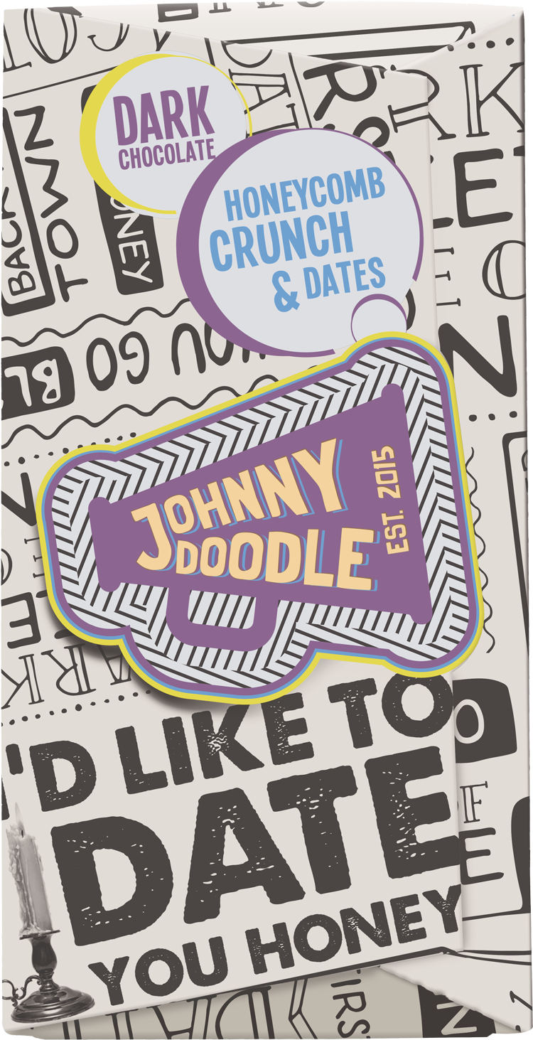 Johnny Doodle Dark Honeycomb Crunch & Dates - Johnny Doodle Dark Honeycomb (1000x1500), Png Download