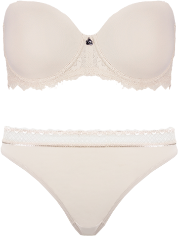 Strapless Thong Set Cafe Latte Setv06 2084cafelattethong - Thong (800x741), Png Download