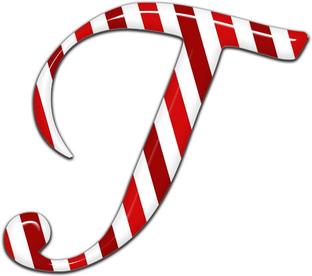 Candycane Letter T Text Candy 1488238 - Illustration (2000x2000), Png Download