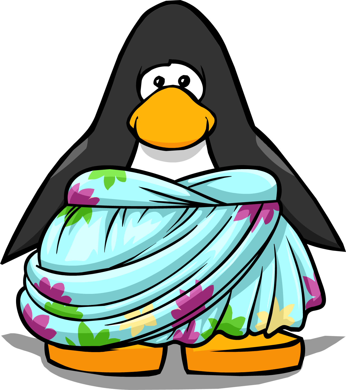 Water Lily Dress On Player Card - Club Penguin Dress (1380x1554), Png Download