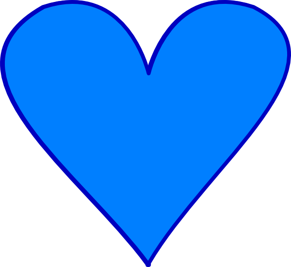 Heart Clip Art At Clker - Blue Google Maps Marker (600x550), Png Download