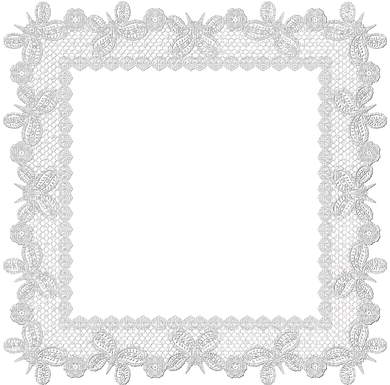 White Picmix Framewhitelace - White Lace Frame Png (400x384), Png Download