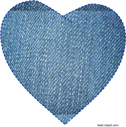Free Denim Heart Clip Art - Illustration (450x450), Png Download