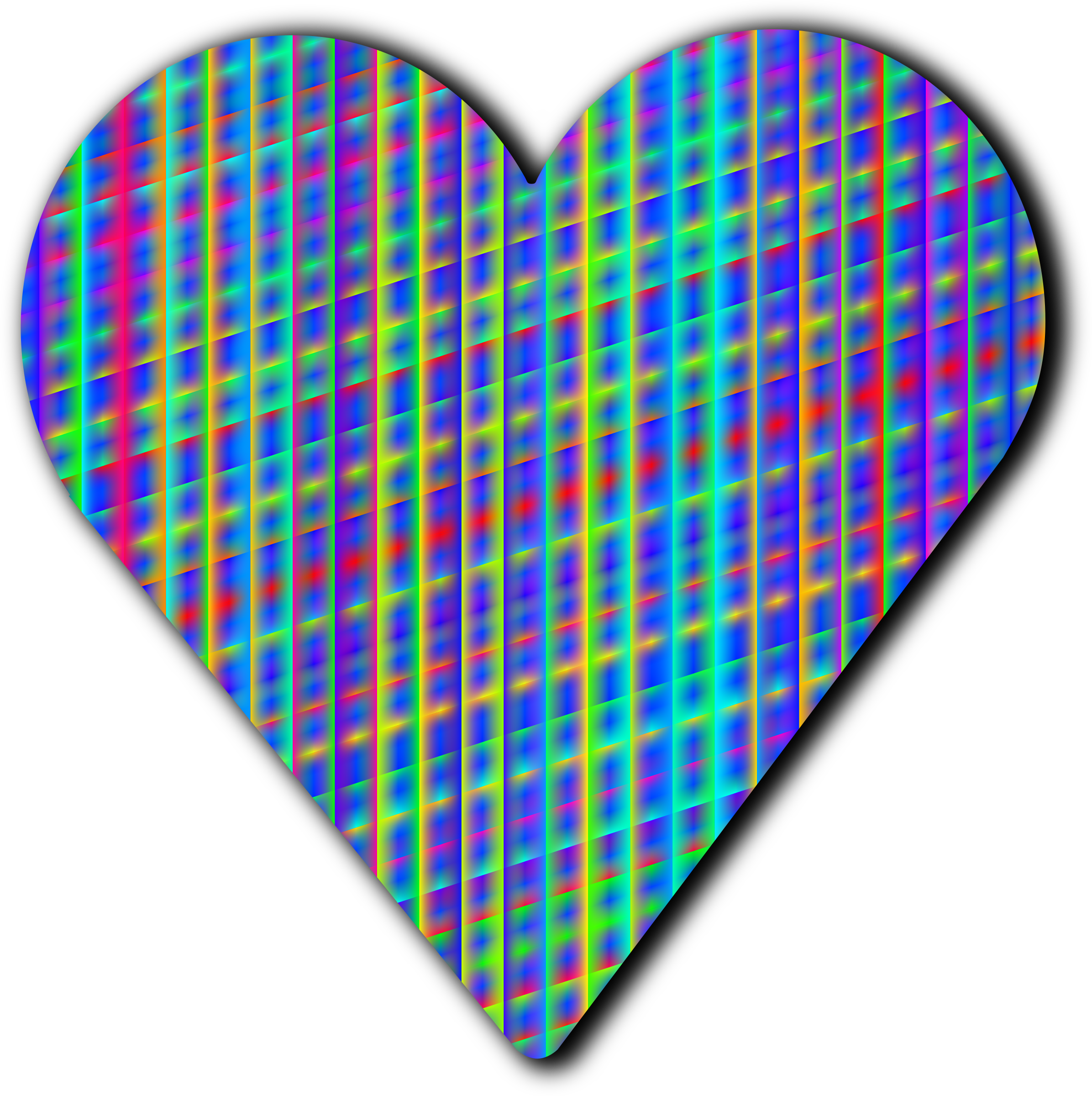 Big Image - Patterned Heart (2392x2400), Png Download