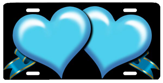 Blue Hearts With Ribbons - Ribbon (600x400), Png Download