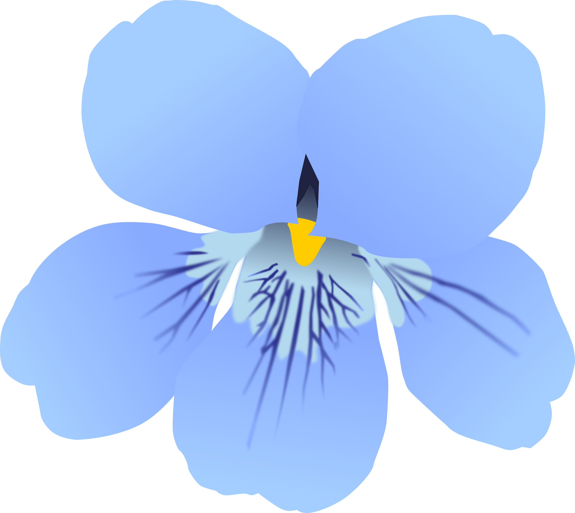 Big Image - Violets Clipart (2400x2142), Png Download