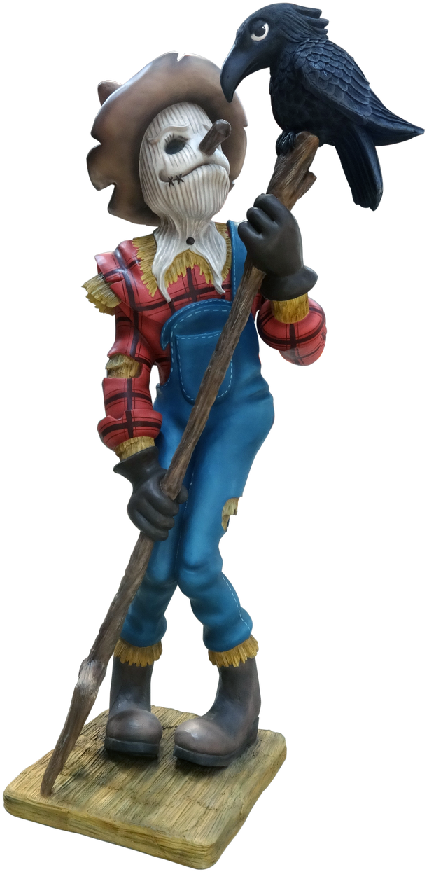 Comic Scarecrow Life Size Decor Prop Statue - Scarecrow (960x1280), Png Download