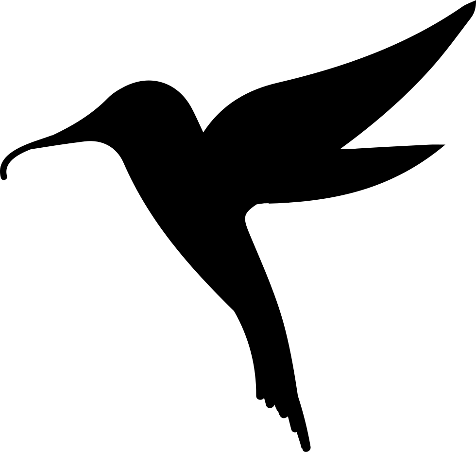 Hummingbird Bird Shape - Forma De Un Colibri (980x930), Png Download