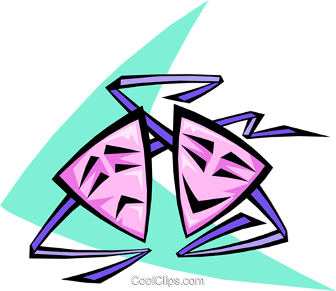 Arts, Theatre Masks Royalty Free Vector Clip Art Illustration - Teatro Arte Png (480x415), Png Download