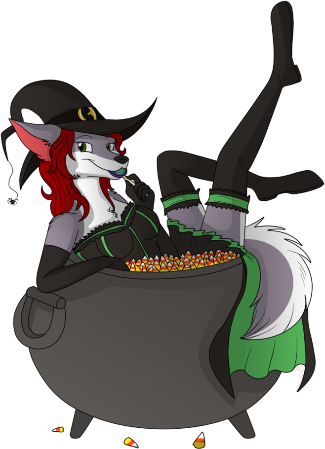 Witches Candy Cauldron By Jay - Drawing (795x1005), Png Download