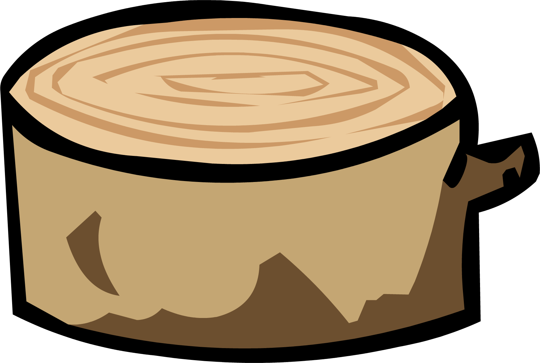 Log Stump - Png - Club Penguin Stump (1738x1169), Png Download