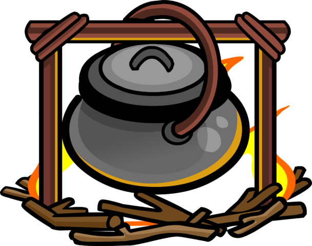 Boiling Cauldron - Club Penguin Cauldron (609x480), Png Download