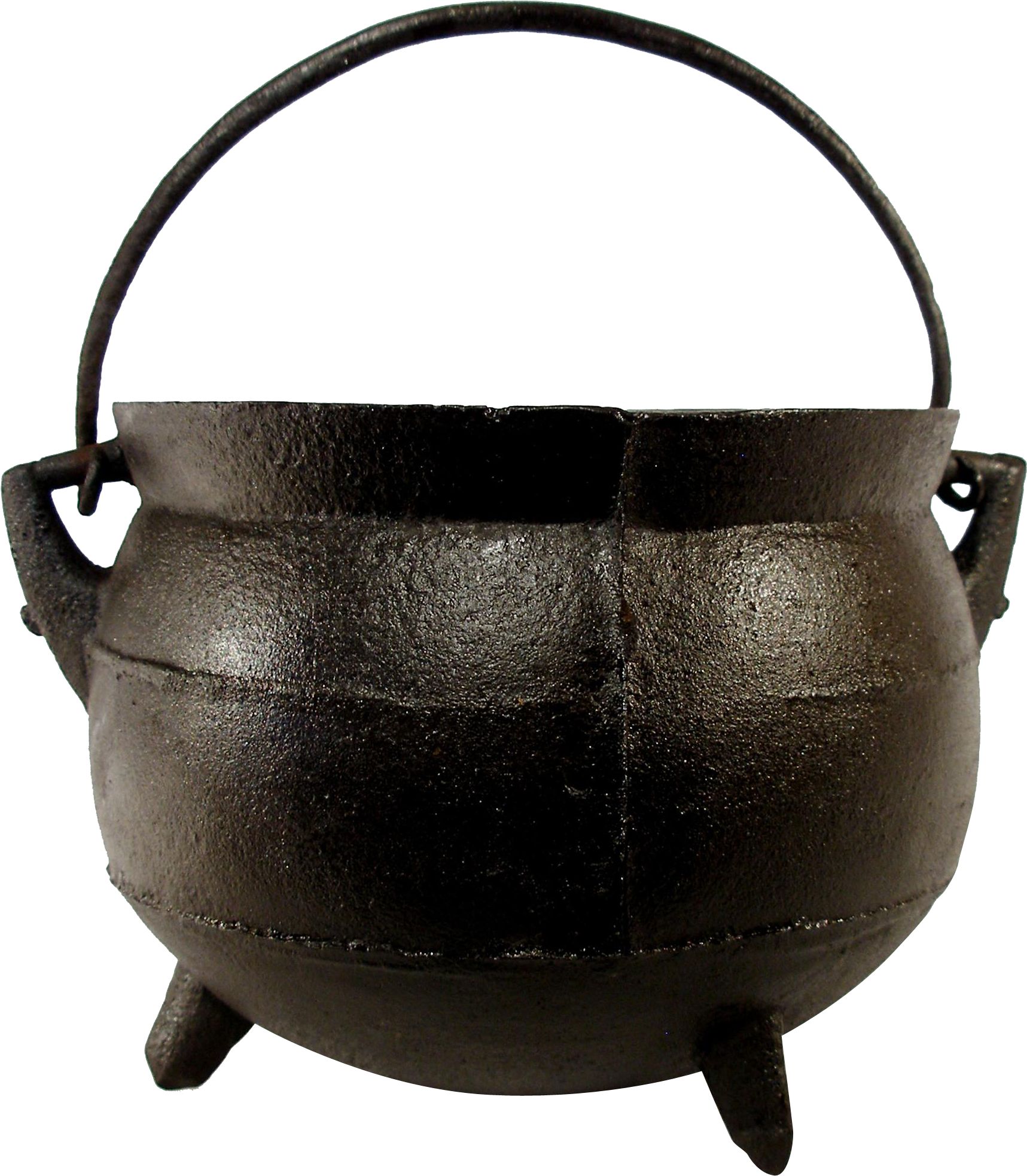 Antique Small Half Gallon Cast Iron Footed Hanging - Cauldron (1966x1966), Png Download