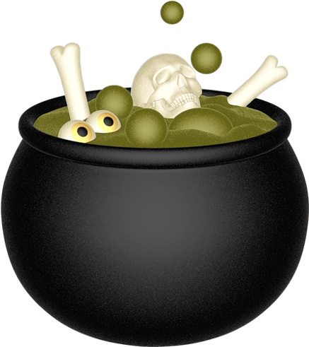 Witches Cauldron Halloween Cartoon Clip Art - Cartoon Witch With Cauldron (500x500), Png Download