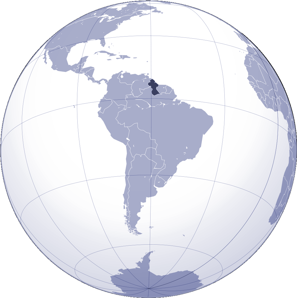 Guyana Maps - Uruguay Dünya Haritasındaki Yeri (1000x1000), Png Download