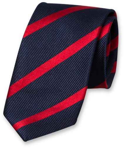 Dark Blue/red Striped Tie - Red (524x524), Png Download