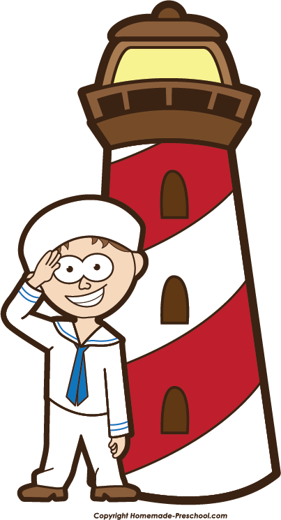 Sailor Clipart Lighthouse - Sailor Clipart Png Free (403x745), Png Download