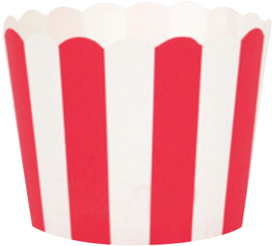 Red Stripe Cupcake Cases - Paper Eskimo 25-pack Baking Cups With Red Stripes (444x410), Png Download