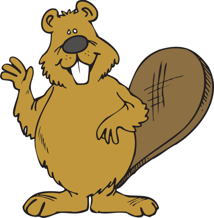 How To Set Use Beaver Waving Svg Vector (588x600), Png Download
