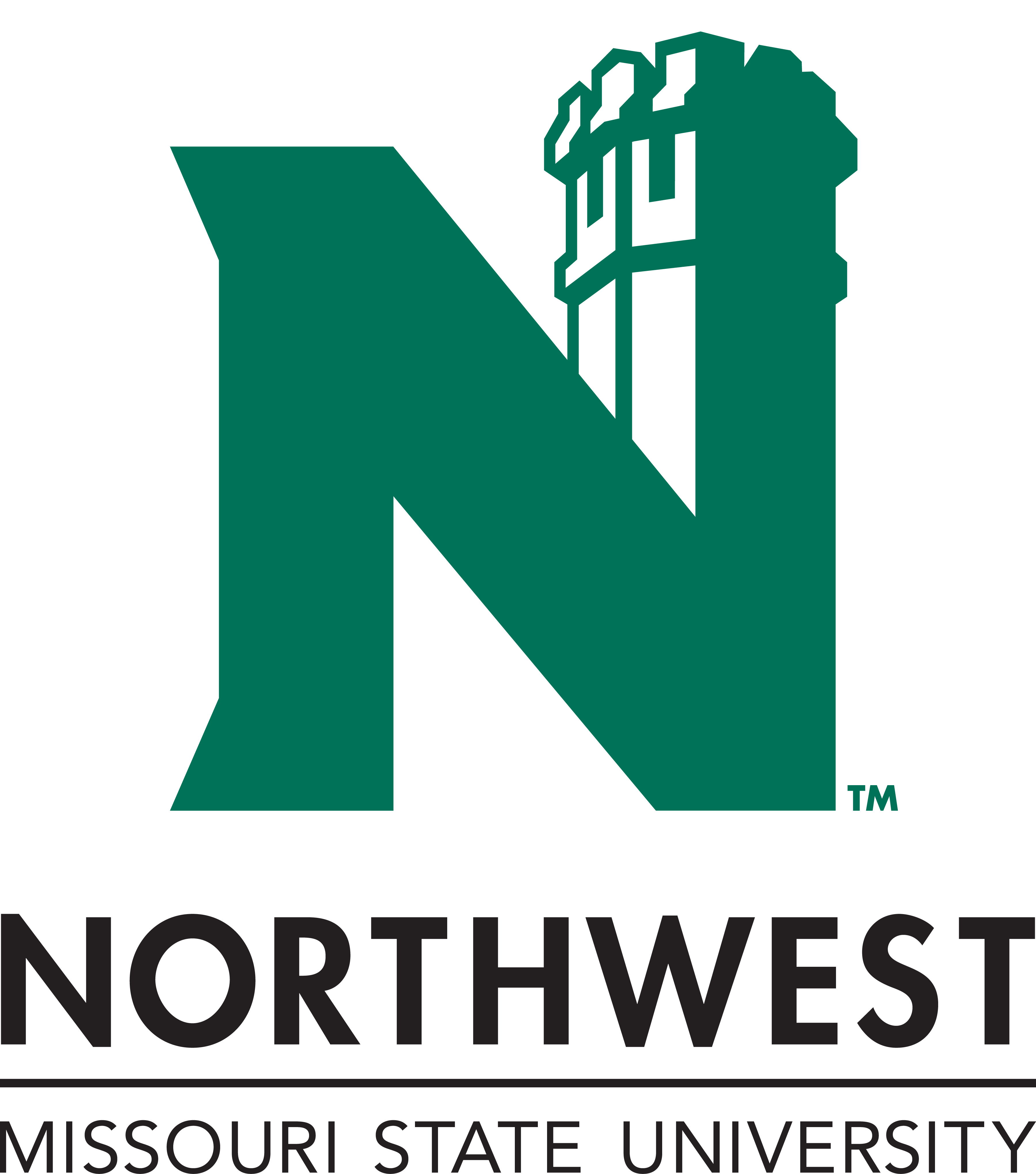 2-color - Northwest Missouri State University (3600x4079), Png Download