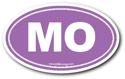 Missouri Mo Euro Oval Purple - Graphic Design (600x600), Png Download