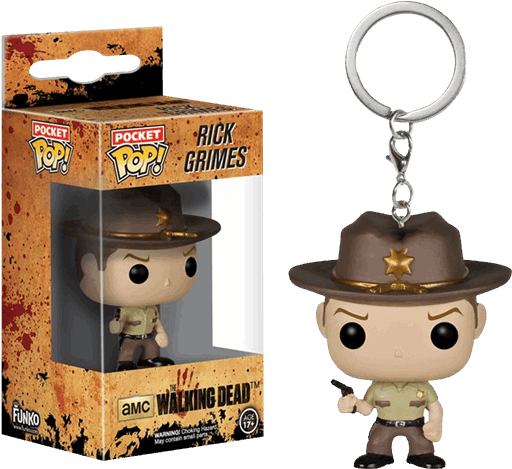 The Walking Dead - Rick Grimes Funko Keychain (600x600), Png Download