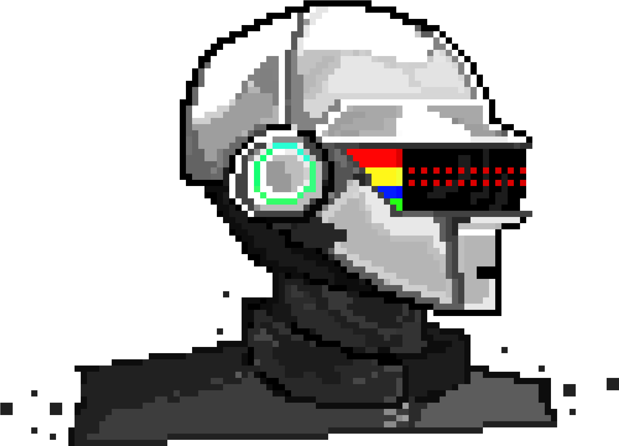 Daft Punk Thomas - Daft Punk Pixel Art (2080x1540), Png Download