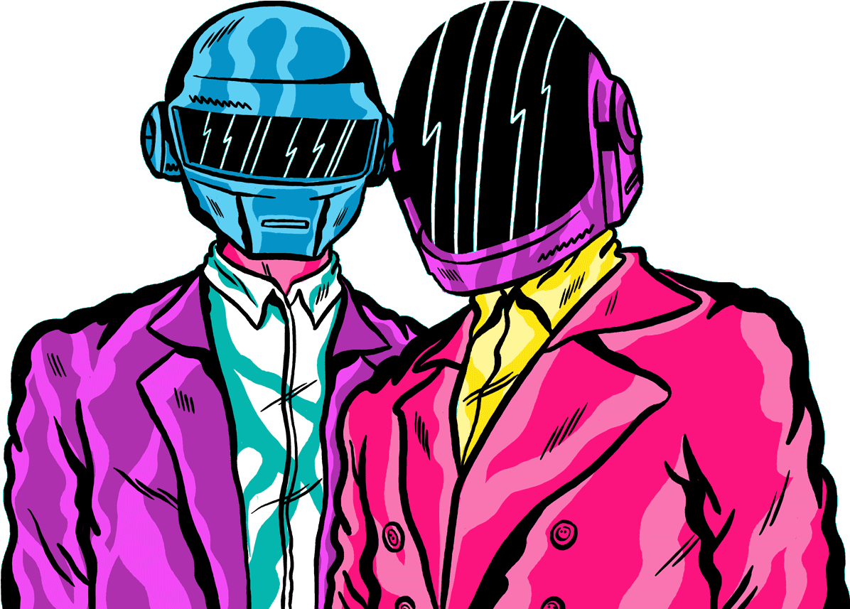 Discovery Daft Punk - Daft Punk Dessin (1200x950), Png Download