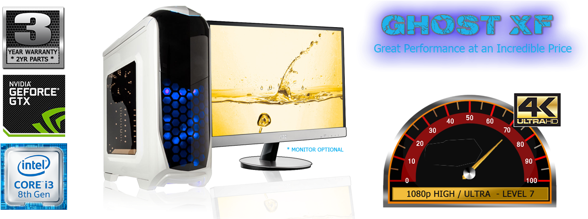 Introducing The Ghost Xf, Part Of Our Elite Gaming - Kolink Aviator Midi Tower Gaming Case - White Computing (1240x450), Png Download